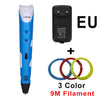 Myriwell Brand New Magic 3d printer - 3d pens 3 colors ABS filaments for kids birthday present