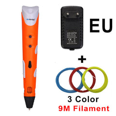 Myriwell Brand New Magic 3d printer - 3d pens 3 colors ABS filaments for kids birthday present