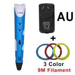 Myriwell Brand New Magic 3d printer - 3d pens 3 colors ABS filaments for kids birthday present
