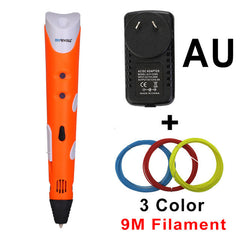 Myriwell Brand New Magic 3d printer - 3d pens 3 colors ABS filaments for kids birthday present