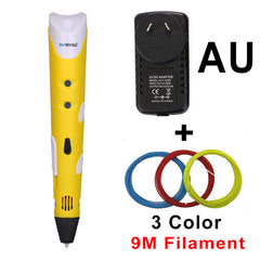 Myriwell Brand New Magic 3d printer - 3d pens 3 colors ABS filaments for kids birthday present
