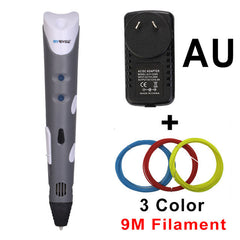 Myriwell Brand New Magic 3d printer - 3d pens 3 colors ABS filaments for kids birthday present